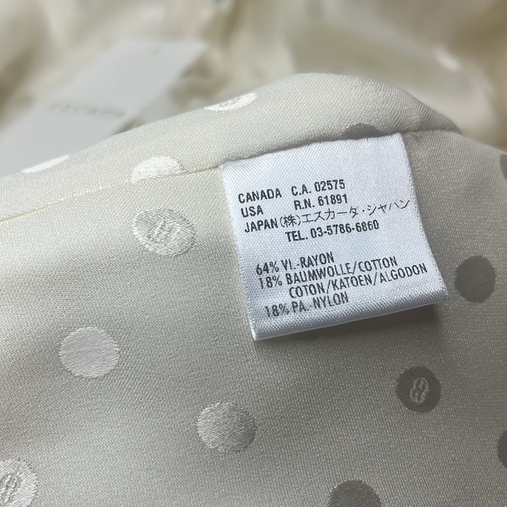 ESCADA VINTAGE COAT WHITE NAVY GROSGRAIN BOW TRIM VINTAGE 2002 WITH TAGS - Picture 10 of 16